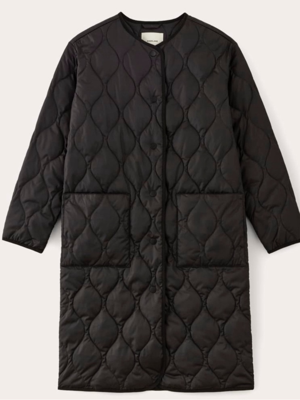 Everlane Quilted Black Insulated Coat